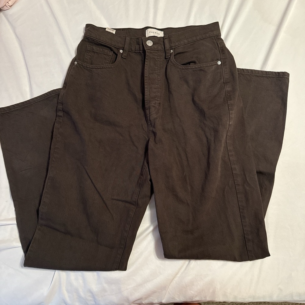 pacsun brown dad jeans